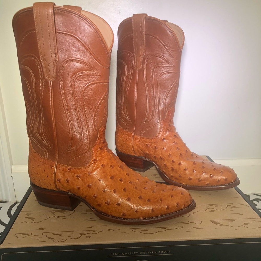 Men’s Tecovas Full Quill Ostrich size 11D